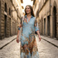 ✨ Exklusiv – 50 % RABATT! 👗 Elegantes Boho-Kleid mit Knopfleiste – Retro-Muster, fließende Silhouette & perfekt für Feste, Urlaub & Alltag 🌿