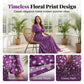 🌸 Women's Floral Print V-Neck Wrap Dress – Ruched Waist Midi Dress, Effortless Boho Chic for Daily Wear & Beach Vacations