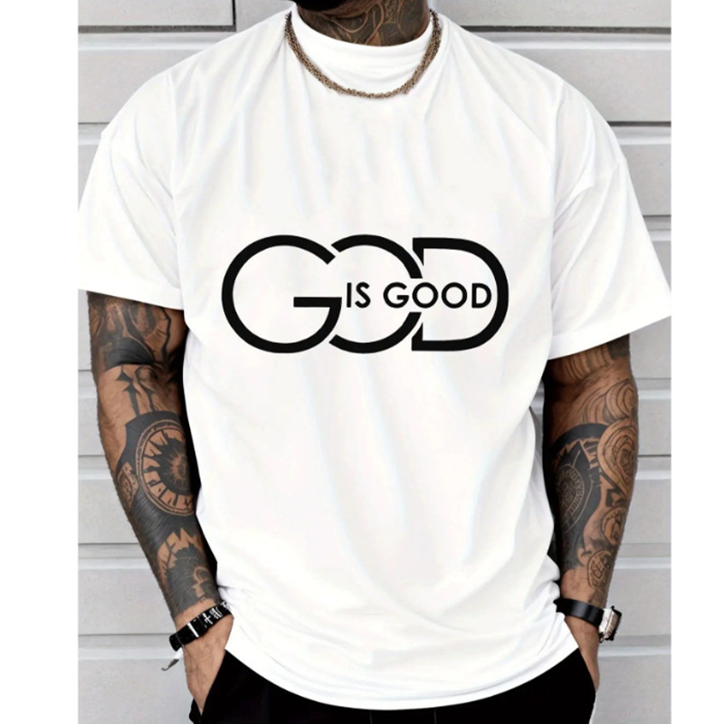👕 Christliches Grafik-T-Shirt mit "God is Good"-Botschaft✝️