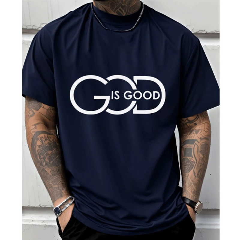 👕 Christliches Grafik-T-Shirt mit "God is Good"-Botschaft✝️