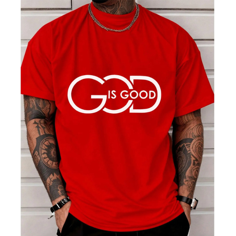👕 Christliches Grafik-T-Shirt mit "God is Good"-Botschaft✝️