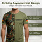 Herren Camouflage Patchwork Rundhals-T-Shirt
