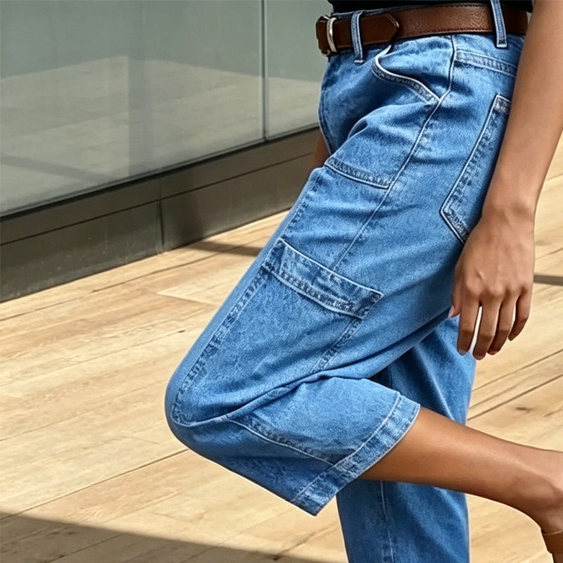 📢Mid-Season Sale: −50% nur für kurze Zeit⏰Lässige, elastische, verkürzte Jeanshose für Damen