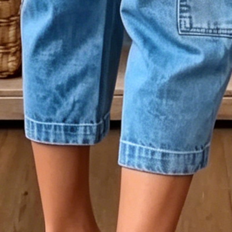 📢Mid-Season Sale: −50% nur für kurze Zeit⏰Lässige, elastische, verkürzte Jeanshose für Damen