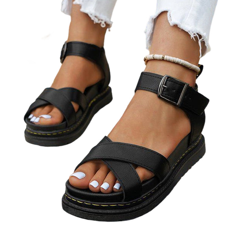 Women's Adjustable Buckle Platform Sandals
