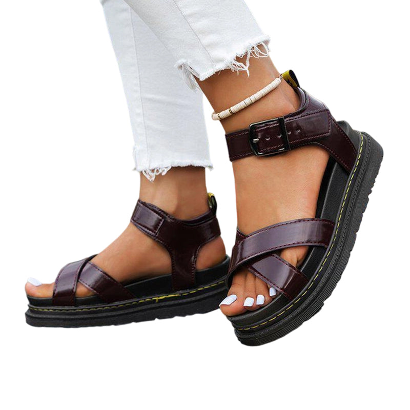 Women's Adjustable Buckle Platform Sandals