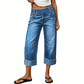 ⏰ 50 % RABATT – Nur für kurze Zeit ✨👖 Figurschmeichelnde Cropped Denim-Jeans mit hoher Taille & weiter Beinweite – 3-facher Knopfverschluss, umgeschlagene Säume & atmungsaktive Qualität