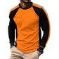 Rundhals Colorblock Langarm T-Shirt