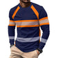 Rundhals Colorblock Langarm T-Shirt