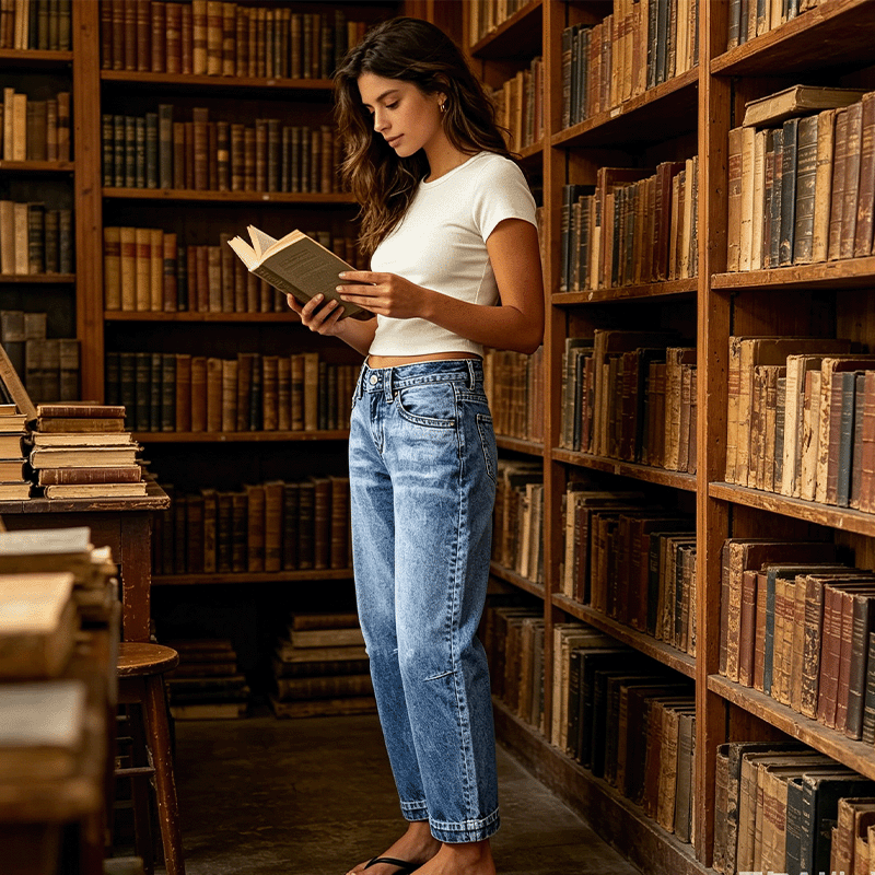 👖 Damen-Jeans mit Stretchanteil – klassischer Schnitt, bequem & vielseitig für Alltag, Büro & Freizeit 🌸