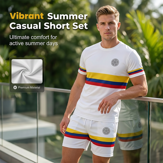 👕 2-teiliges Freizeit-Set für Herren – kurzärmeliges T-Shirt & Shorts, atmungsaktiv, bequem & vielseitig kombinierbar ☀️