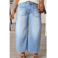 👖 50% RABATT! ✈️ Damen Weitbein-Jeans mit Patch-Taschen – Elastischer Bund & Stretch-Denim – Figurfreundlich & bequem – ideal für Alltag & Freizeit 🩵🌸✨