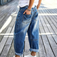 📢Mid-Season Sale: −50% nur für kurze Zeit⏰👖 Damen 7/8 Stretch-Jeans 🌿 Mittelhoher Bund, Gerades Bein & Bequeme Passform