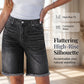 🔥50% RABATT | Damen Casual Hochbund Fransen-Jeans-Shorts – Stylisch, Bequem & Vielseitig