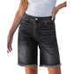 🔥50% RABATT | Damen Casual Hochbund Fransen-Jeans-Shorts – Stylisch, Bequem & Vielseitig