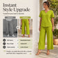 🌊 Lässiges Sommer-Set – Oberteil mit V-Ausschnitt & weite Hose, fließender Stoff & vielseitig kombinierbar, perfekt für entspannte Stunden am Meer oder in der Stadt ✨