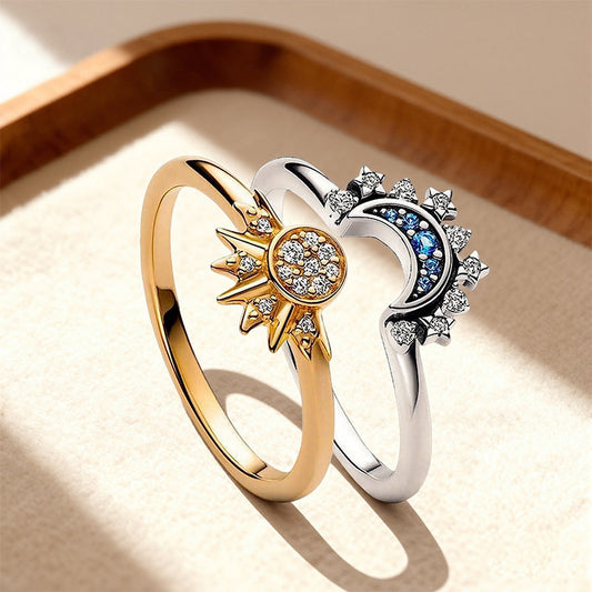 Celestial Couple Ring Set