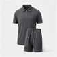 👔 Herren Polo-Shirt & Shorts Set ☀️ Mit Reißverschlusskragen, Bequem & Lässig für den Sommer