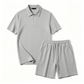 👔 Herren Polo-Shirt & Shorts Set ☀️ Mit Reißverschlusskragen, Bequem & Lässig für den Sommer