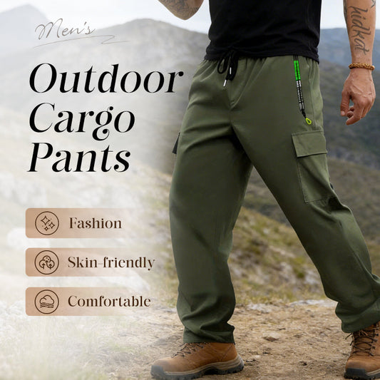 ⏰ 50 % RABATT – Nur für kurze Zeit 🛠️ Herren Cargo-Hose 🌿 Strapazierfähig, Mehrere Taschen & Lockere Passform für Outdoor und Freizeit