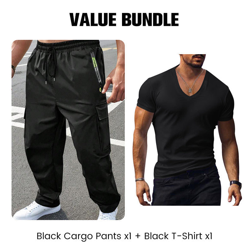 Herren-Outdoor-Cargohose mit mehreren Taschen