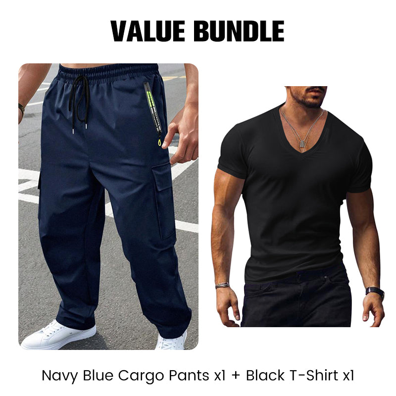 Herren-Outdoor-Cargohose mit mehreren Taschen
