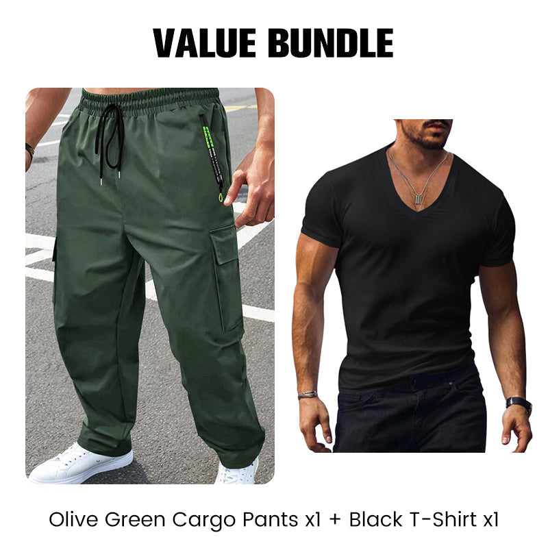 Herren-Outdoor-Cargohose mit mehreren Taschen
