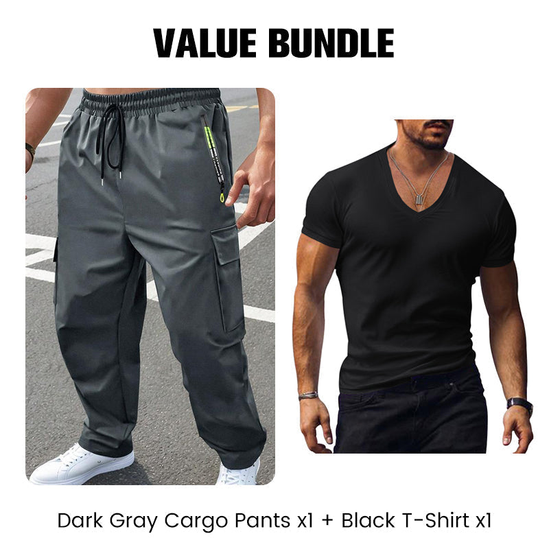 Herren-Outdoor-Cargohose mit mehreren Taschen