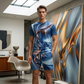 Men's Casual Graphic T-Shirt and Shorts Set