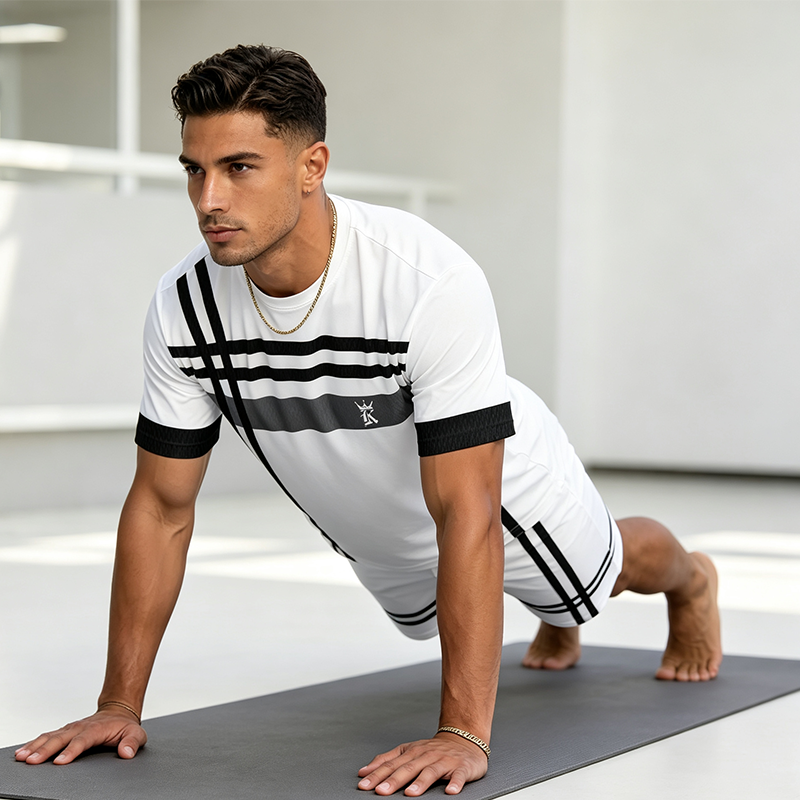 👕🩳 Herren Sommer 2-teiliges Sport-Set – 50% RABATT! Atmungsaktiv, leicht, perfekt für Gym, Laufen & Alltag. ☁️☀️