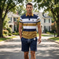 Men's Striped T-Shirt & Shorts  2-Piece Set