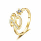 ⏰ 50 % RABATT – Nur für kurze Zeit 💍 Damen Ring mit Buchstaben ✨ Funkelnde Zirkonia-Verzierung, Verstellbare Größe & Elegantes Design