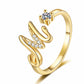 ⏰ 50 % RABATT – Nur für kurze Zeit 💍 Damen Ring mit Buchstaben ✨ Funkelnde Zirkonia-Verzierung, Verstellbare Größe & Elegantes Design