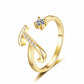 ⏰ 50 % RABATT – Nur für kurze Zeit 💍 Damen Ring mit Buchstaben ✨ Funkelnde Zirkonia-Verzierung, Verstellbare Größe & Elegantes Design