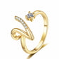 ⏰ 50 % RABATT – Nur für kurze Zeit 💍 Damen Ring mit Buchstaben ✨ Funkelnde Zirkonia-Verzierung, Verstellbare Größe & Elegantes Design