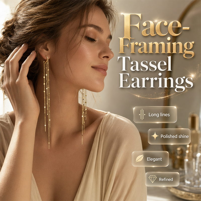 💫 50% RABATT! 🎨 Gesichtsrahmende Quasten-Ohrringe – Statement-Design & leicht – Perfekt für Partys, Fotos oder einen mutigen Look – elegante Bewegung mit jedem Schritt ✨🌸🌙