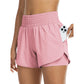 Damen Doppellagige Yoga-Shorts 🏃‍♀️ Zwei Lagen, Totales Selbstvertrauen – Bewegen Sie sich frei, bleiben Sie bedeckt ✨
