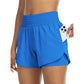Damen Doppellagige Yoga-Shorts 🏃‍♀️ Zwei Lagen, Totales Selbstvertrauen – Bewegen Sie sich frei, bleiben Sie bedeckt ✨