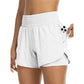 Damen Doppellagige Yoga-Shorts 🏃‍♀️ Zwei Lagen, Totales Selbstvertrauen – Bewegen Sie sich frei, bleiben Sie bedeckt ✨