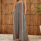 🔥 50% RABATT! 👗 Damen Gestreifter Jumpsuit ✨ Weites Bein, Luftig & Perfekt für Sommer, Urlaub und Alltag