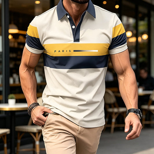 🔥 50% RABATT! 👔 Herren Kurzarmhemd mit Colorblock-Design ✨ Lässig, Atmungsaktiv & Perfekt für Sommer und Freizeit