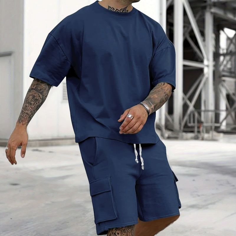 ☀️ 50% RABATT! Herren T-Shirt & Shorts Set 👕🩳 Leicht, Atmungsaktiv & Ideal für Sommer und Urlaub