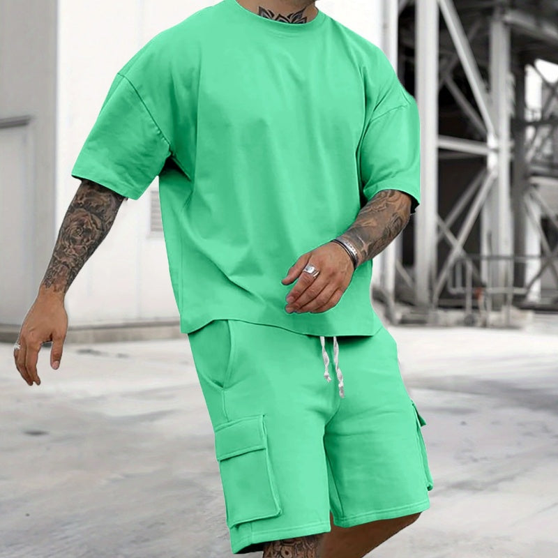 ☀️ 50% RABATT! Herren T-Shirt & Shorts Set 👕🩳 Leicht, Atmungsaktiv & Ideal für Sommer und Urlaub