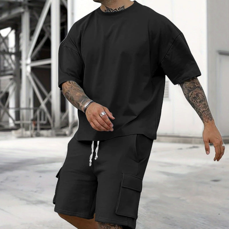 ☀️ 50% RABATT! Herren T-Shirt & Shorts Set 👕🩳 Leicht, Atmungsaktiv & Ideal für Sommer und Urlaub