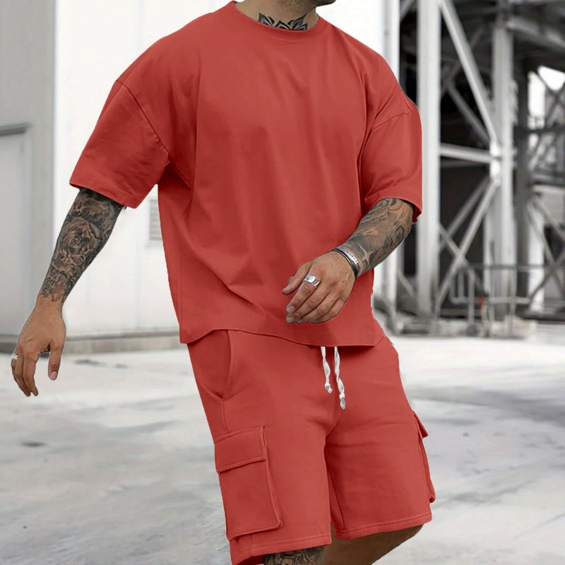 ☀️ 50% RABATT! Herren T-Shirt & Shorts Set 👕🩳 Leicht, Atmungsaktiv & Ideal für Sommer und Urlaub