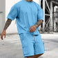 ☀️ 50% RABATT! Herren T-Shirt & Shorts Set 👕🩳 Leicht, Atmungsaktiv & Ideal für Sommer und Urlaub