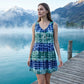 🌸 50% RABATT! Elegantes Damen Maxikleid mit V-Ausschnitt – Ärmellos mit Modernem Tie-Dye Muster | Leicht, Stilvoll & Zeitlos Schön 👗