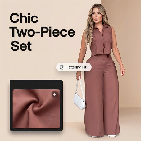 🛍️ 50 % Rabatt – 2-teiliges Set mit ärmellosem Top & Hose, weicher Baumwollstoff, bequem & vielseitig für den Alltag 🌿