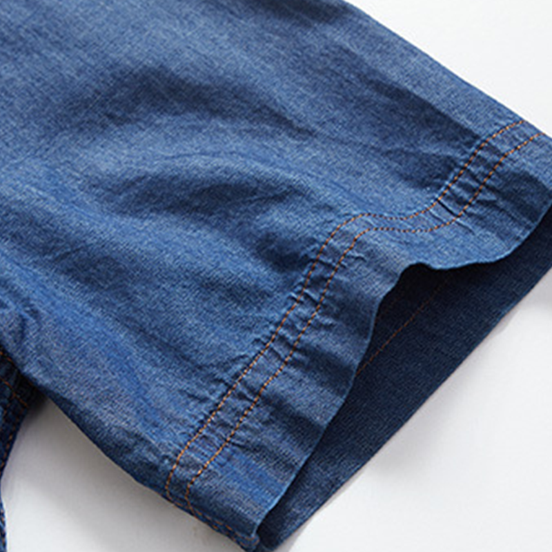 🛍️ 50 % Rabatt – 2026 Denim-Hemd für Herren – kurzärmelig, lässiger Schnitt, vielseitig für Alltag & Freizeit 🌿