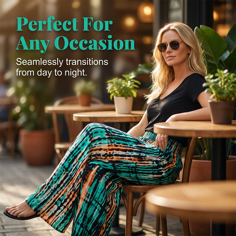 🛍️ 50 % Rabatt – Lässige Hose mit einzigartigem Streifen-Tie-Dye-Muster – weiter Schnitt, perfekt für den Alltag ✨